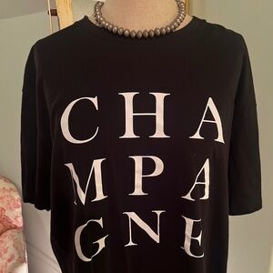 CHAMPAGNE BLACK TEE SHIRT